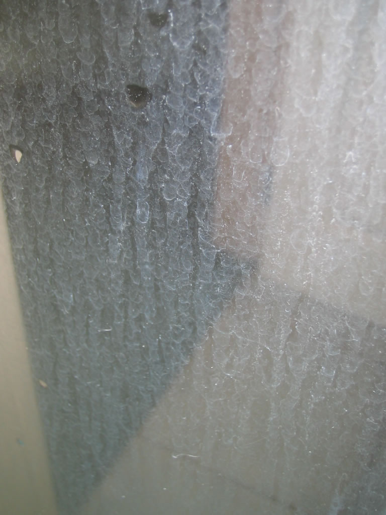 Cleaning shower glass from hard water stains
