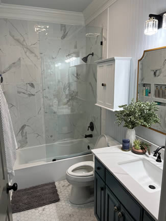 Clean shower glass splash wall